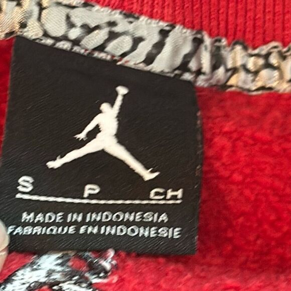 Air Jordan Flight Club Sweatshirt Shirt Red Black Size S Small - Picture 5 of 7